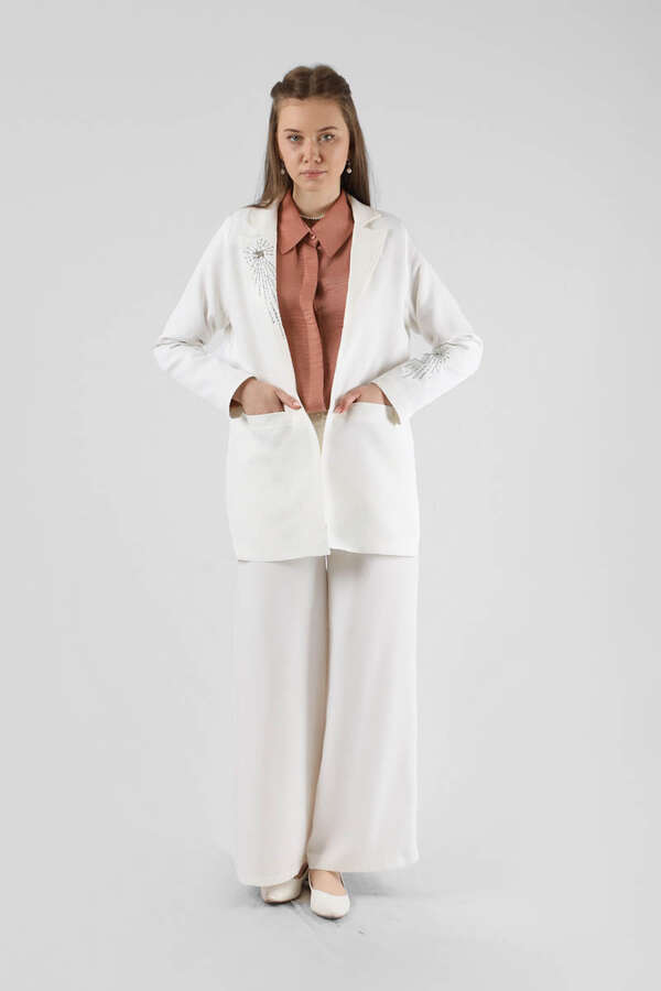 Stone Jacket Suit White - 3