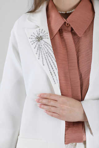 Stone Jacket Suit White - 4