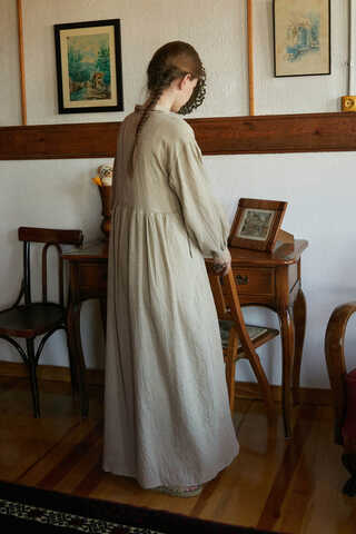 Stone Lace Yoke Dress - 8