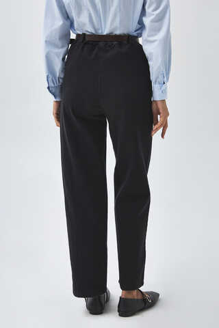 Straight Fit Denim Pants Black - 8