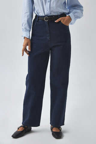 Straight Fit Denim Pants Light Blue - 7