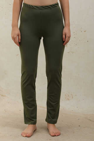 Straight-Leg Legging Swimsuit Khaki - 2