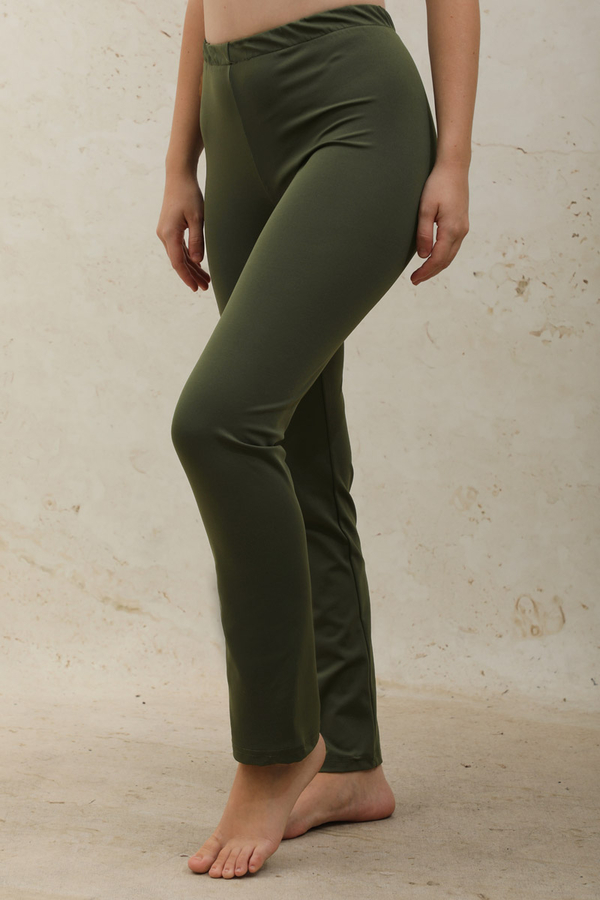 Straight-Leg Legging Swimsuit Khaki - 4