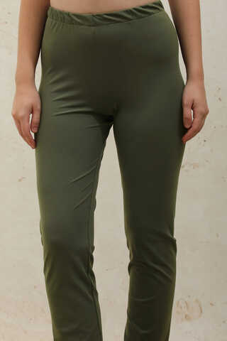 Straight-Leg Legging Swimsuit Khaki - 6
