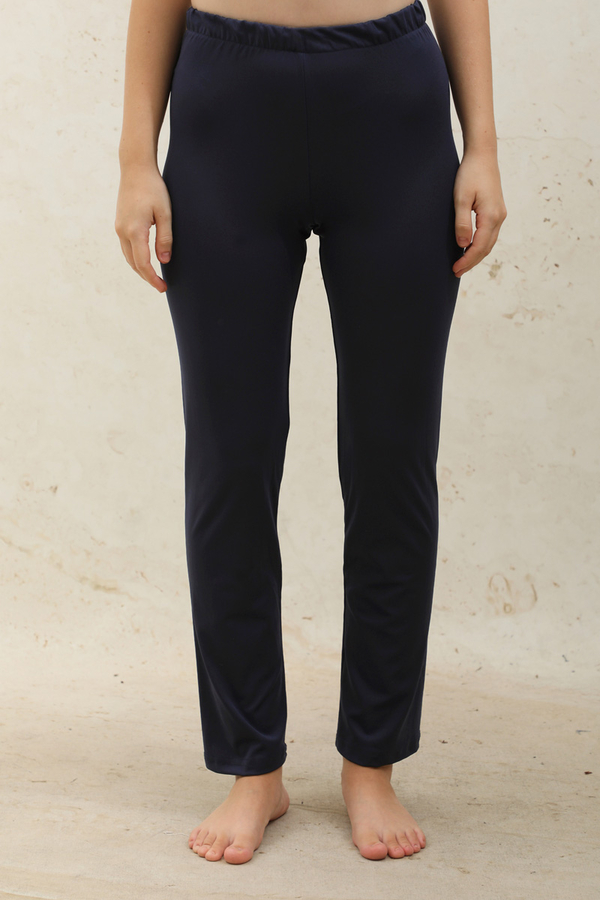 Straight-Leg Legging Swimsuit Navy Blue - 2