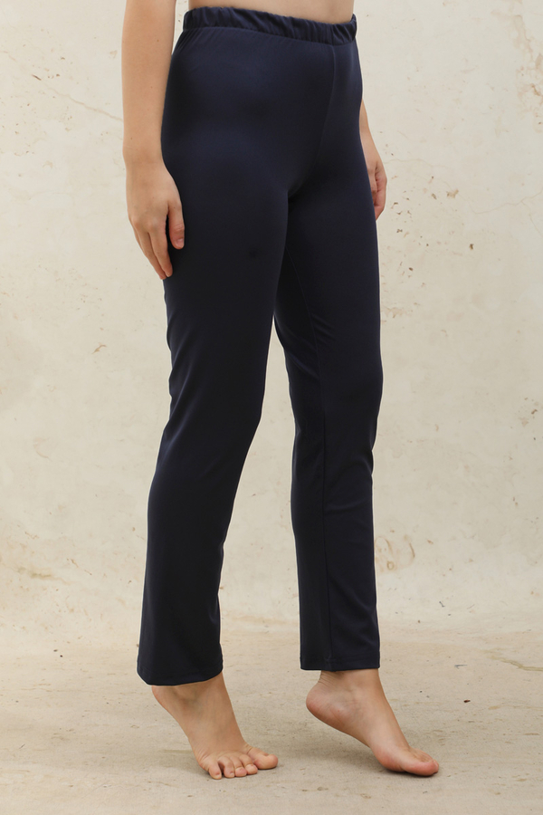 Straight-Leg Legging Swimsuit Navy Blue - 1