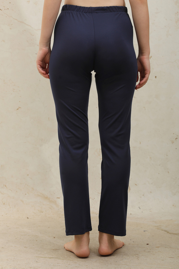 Straight-Leg Legging Swimsuit Navy Blue - 5