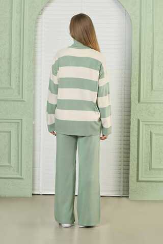 Striped Knitwear Suit Mint - 6