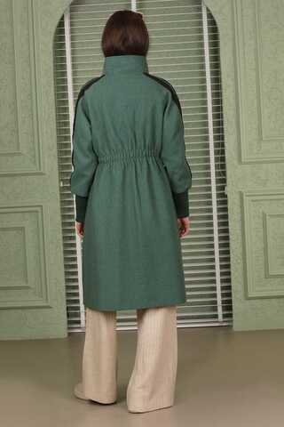 Striped Sleeve Stamp Coat Mint - 7