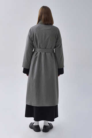 Striped Trenchcoat Grey - 8