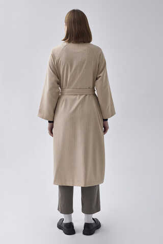 Striped Trenchcoat Stone - 7