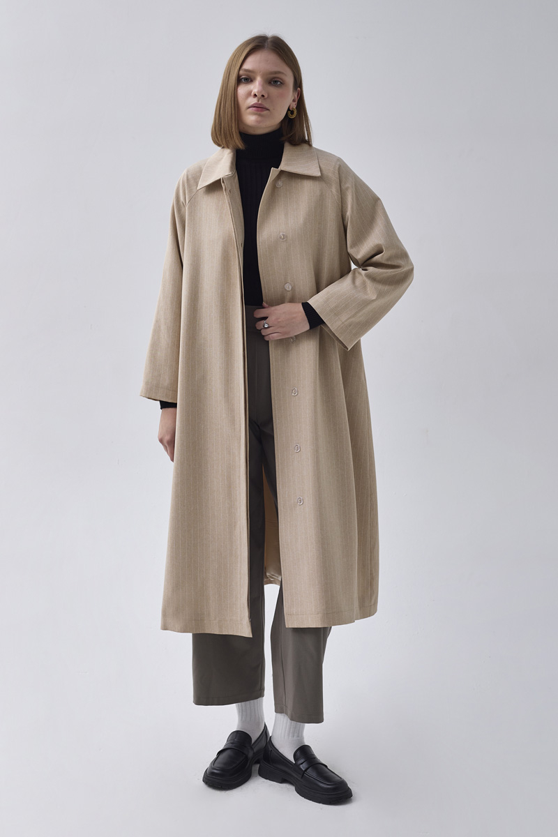 Striped Trenchcoat Stone