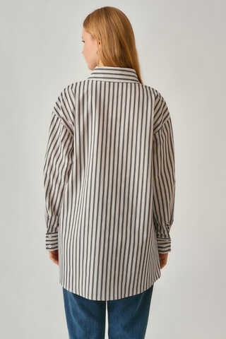 Striped Tunic Shirt Anthracite - 13