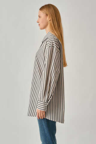 Striped Tunic Shirt Anthracite - 11