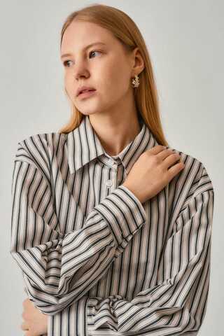 Striped Tunic Shirt Anthracite - 9