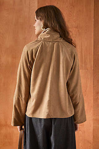 Süet Ceket Camel - 7