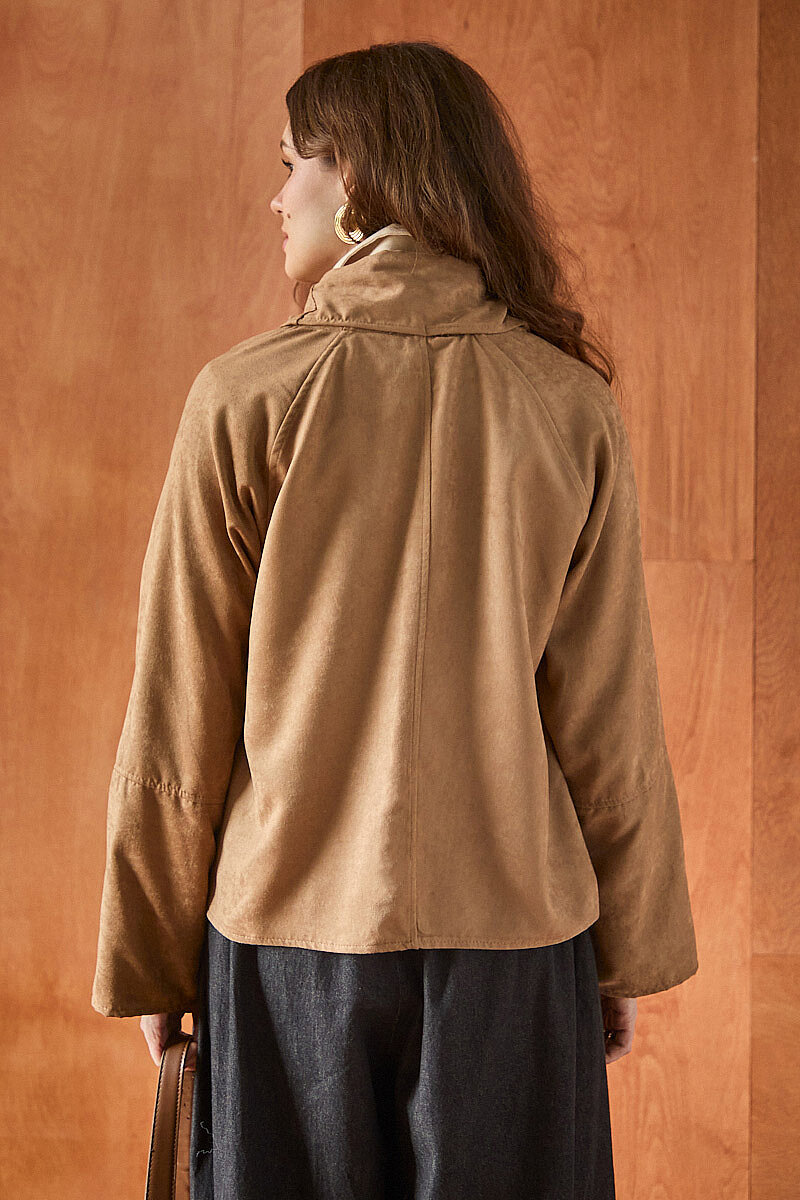Süet Ceket Camel - 7