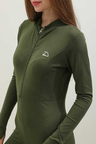 Tam Vücut Dalgıç Mayo Haki - 4