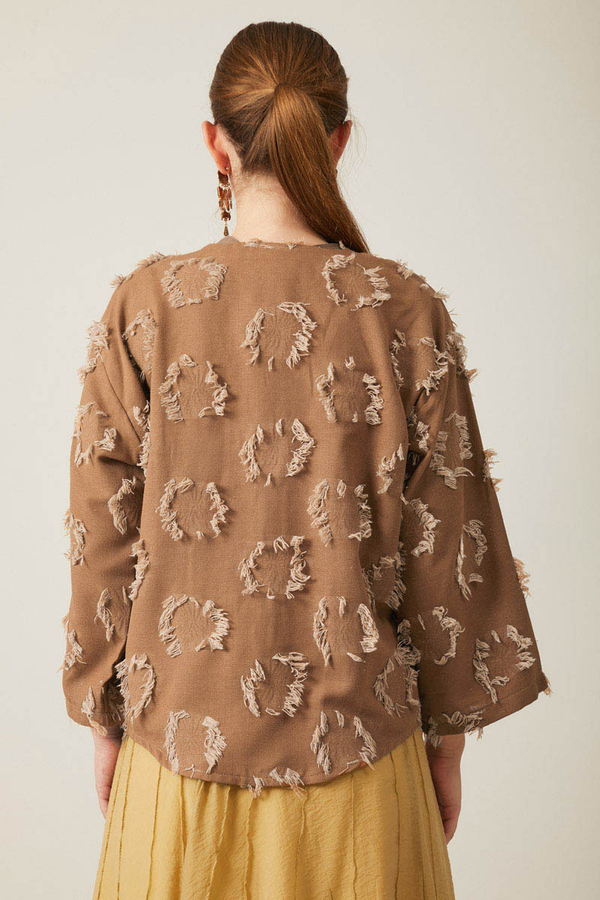 Tassel Detail Kimono Brown - 10