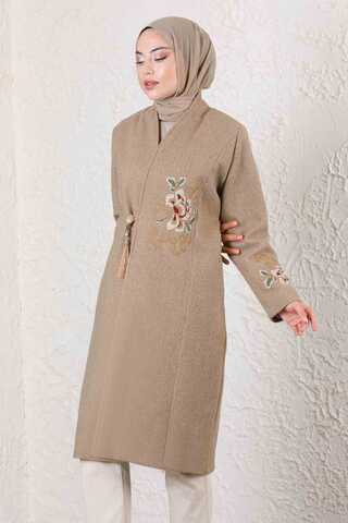 Tasseled Cachet Coat Beige - 1