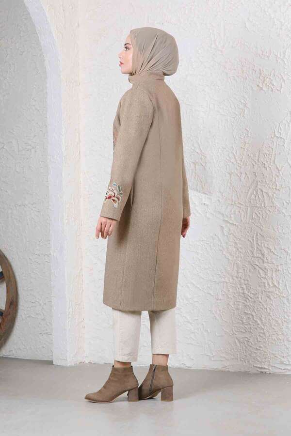 Tasseled Cachet Coat Beige - 6