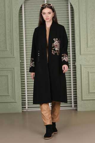 Tasseled Cachet Coat Black - 1
