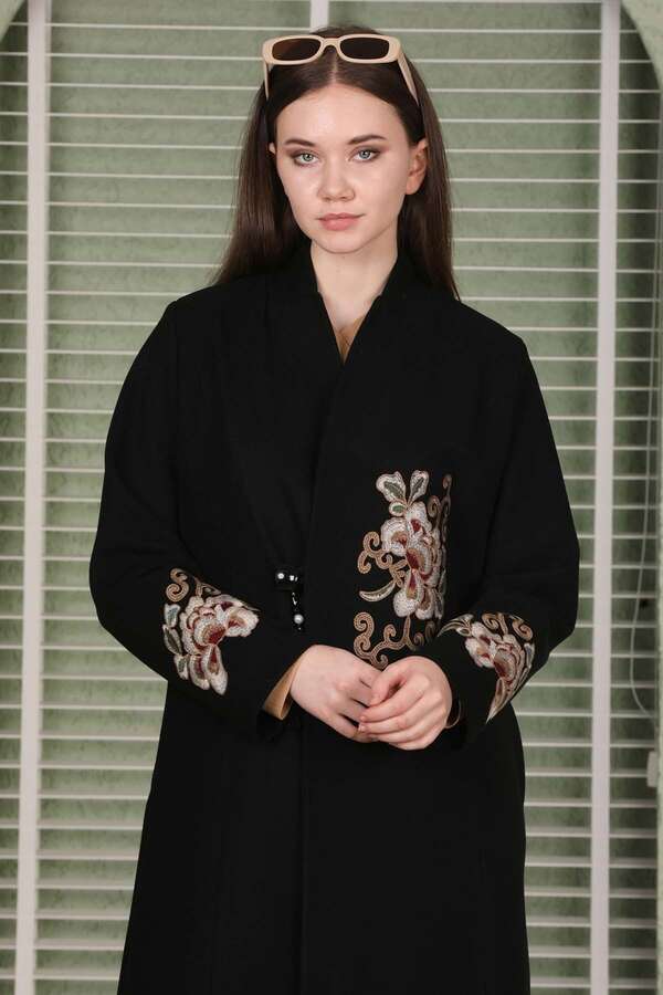 Tasseled Cachet Coat Black - 2