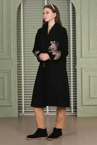 Tasseled Cachet Coat Black - 3