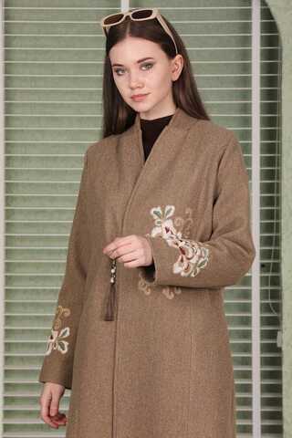 Tasseled Cachet Coat Brown - 2