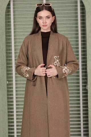 Tasseled Cachet Coat Brown - 5