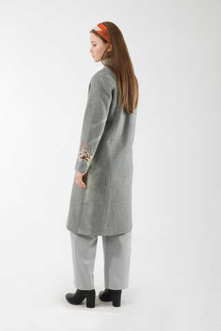Tasseled Cachet Coat Grey - 6