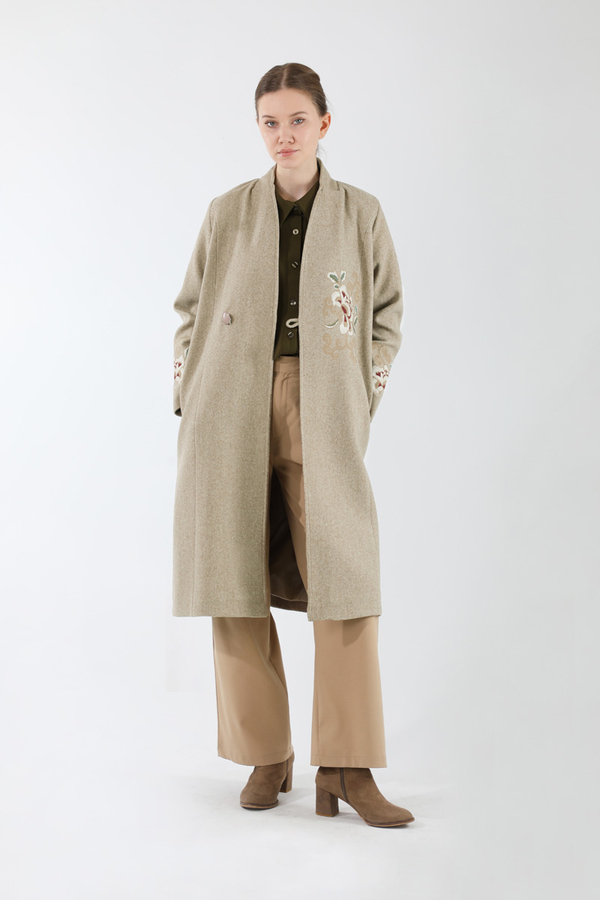 Tasseled Cachet Coat Stone 