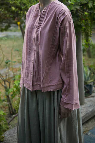 Tasselled Short Shirt Powder Pink - 1