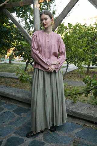 Tasselled Short Shirt Powder Pink - 3