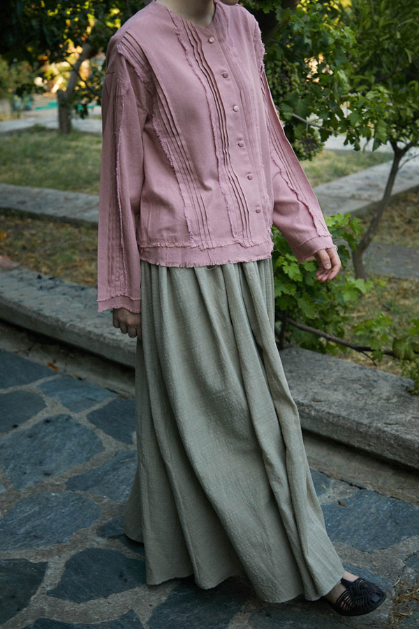 Tasselled Short Shirt Powder Pink - 4