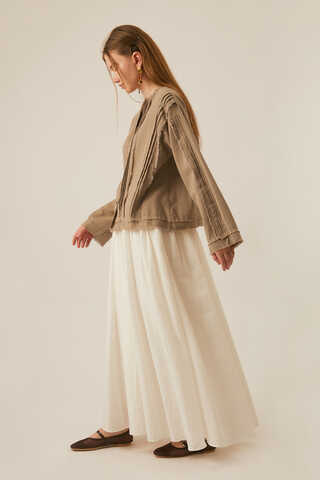 Tasselled Short Shirt Taupe - 3