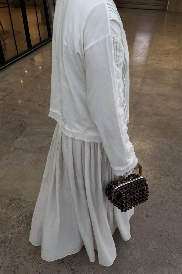 Tasselled Short Shirt White - 5