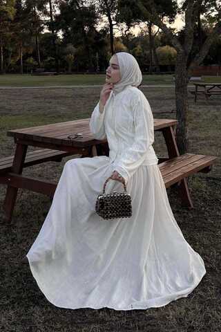 Tasselled Short Shirt White - 1