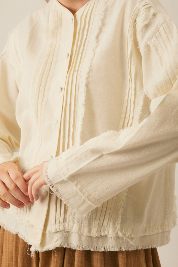 Tasselled Short Shirt White - 8