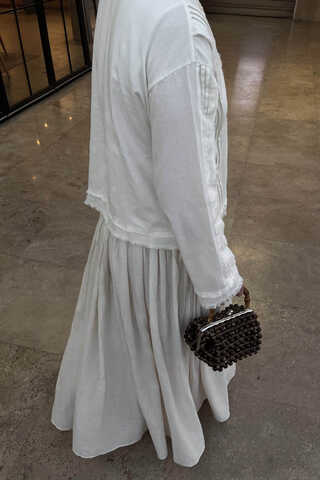 Tasselled Short Shirt White - 5