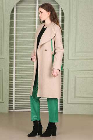 Tek Düğmeli Kaşe Kaban Taş - 5