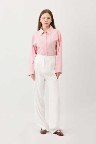 Tek Pileli Pantolon Beyaz - 5