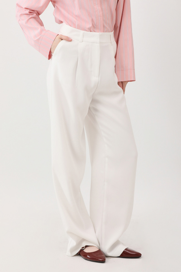 Tek Pileli Pantolon Beyaz - 13