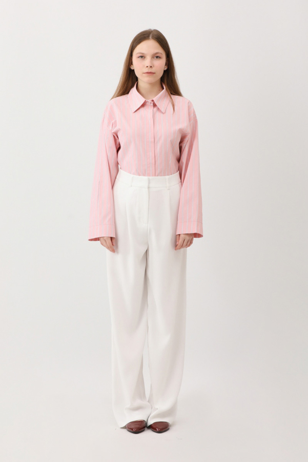 Tek Pileli Pantolon Beyaz