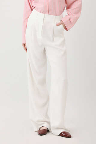Tek Pileli Pantolon Beyaz - 12