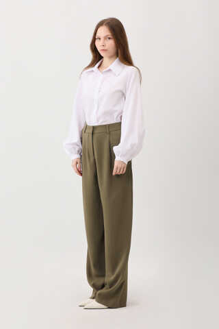 Tek Pileli Pantolon Haki - 3