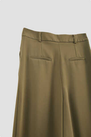 Tek Pileli Pantolon Haki - 7