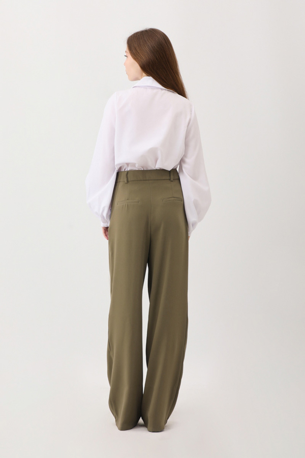 Tek Pileli Pantolon Haki - 11