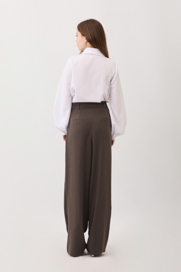 Tek Pileli Pantolon Kahverengi - 13