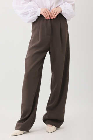 Tek Pileli Pantolon Kahverengi - 10